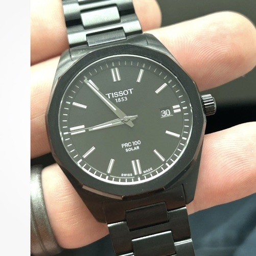 Tissot PRC 100 Solar Quartz 39mm Black Stainless Steel Watch T151.422.33.051.00