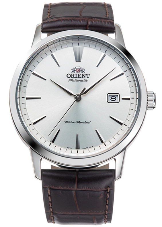Orient Watch Automatic Watch Men’s An Elegant Silver Watch with a Black Strap