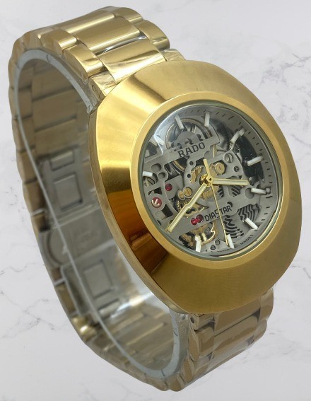Refurbished Beautiful Gold-Tone Rado Diastar Skeleton Automatic Working Watch