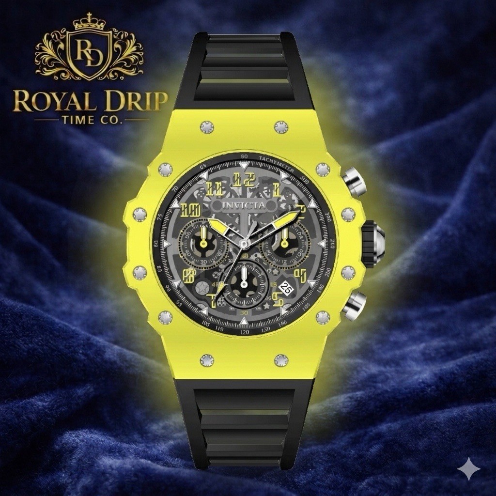 Invicta Racing Valyron Watch 41mm Yellow/Black 69788 Invicta Colorway