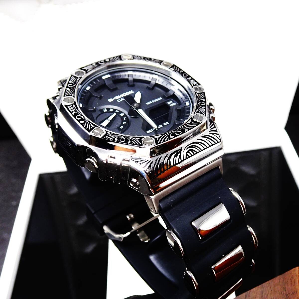 〓New〓mod Casioak〓G-Shock custom watch with main body GA2100 Stainless steel
