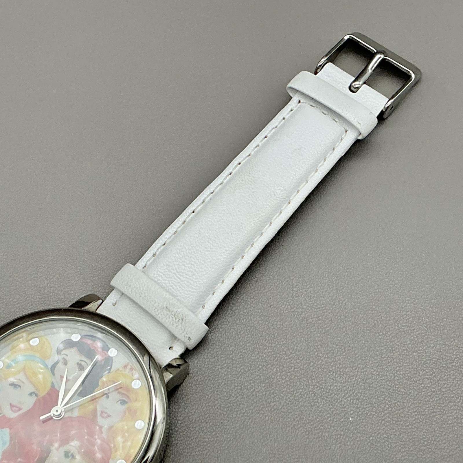 Disney Princess Womens Watch Multicolor Dial White Strap Analog Quartz PN1532