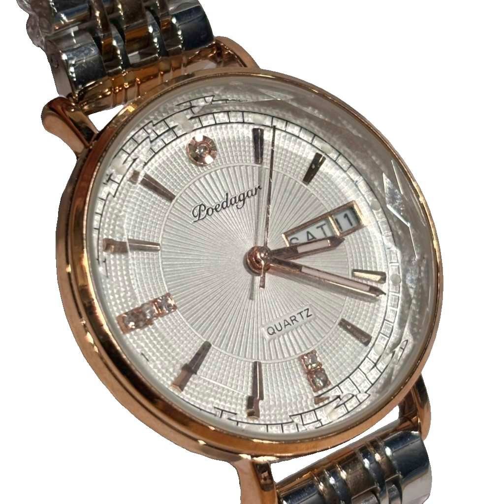 [A1R] poedagar Wristwatch Quartz Gold Color Working [z5s]