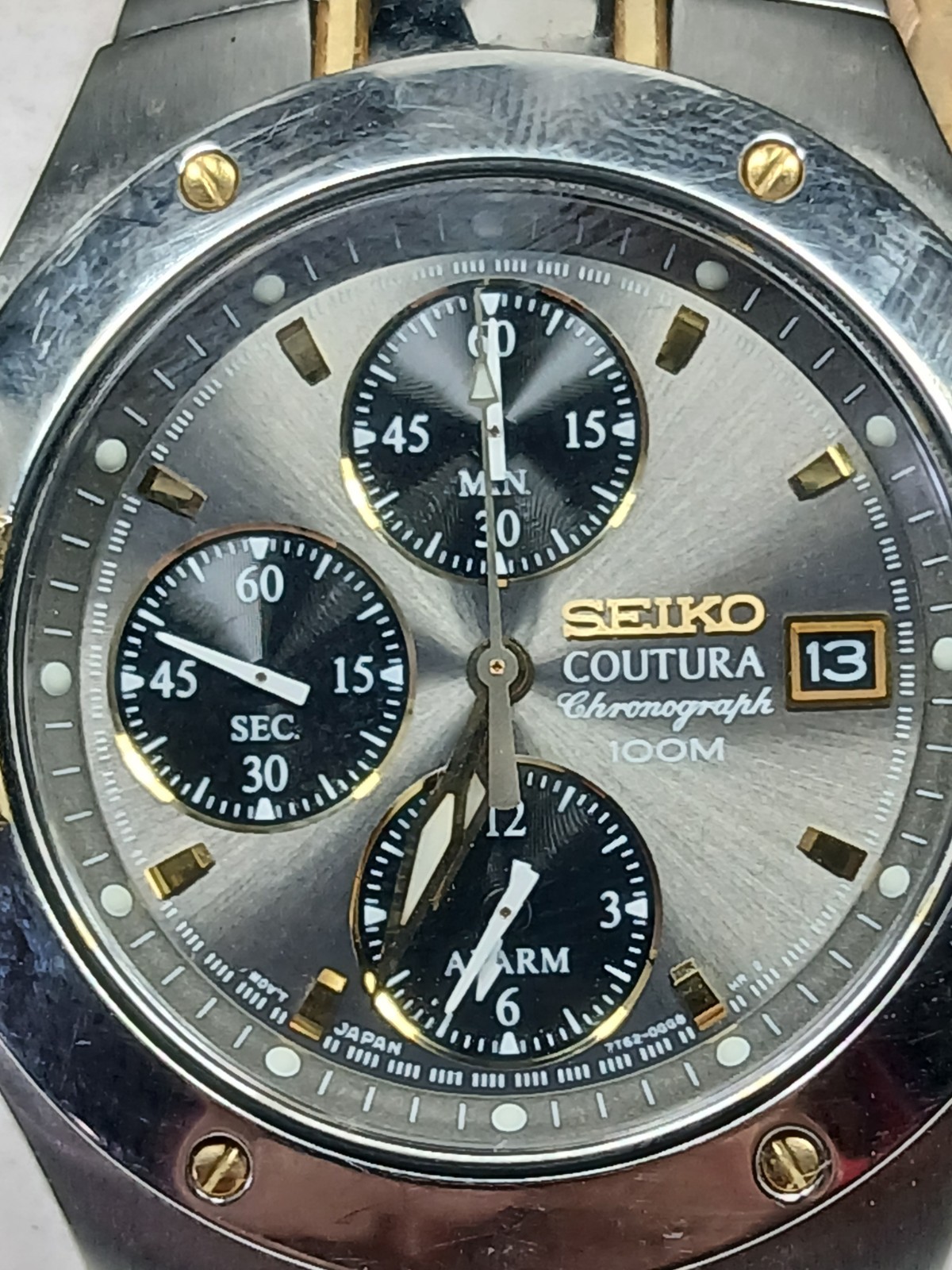 Seiko Coutura 7T02-0FA0 2 Tone Stainless Steel Mens Quartz Watch