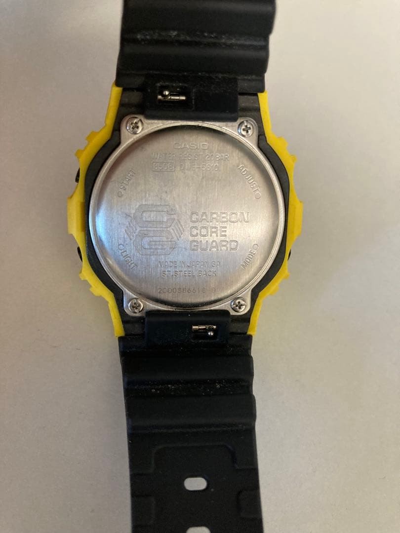 G-SHOCK DWE-5610 Yellow Custom Carbon Core Guard Made in Japan
