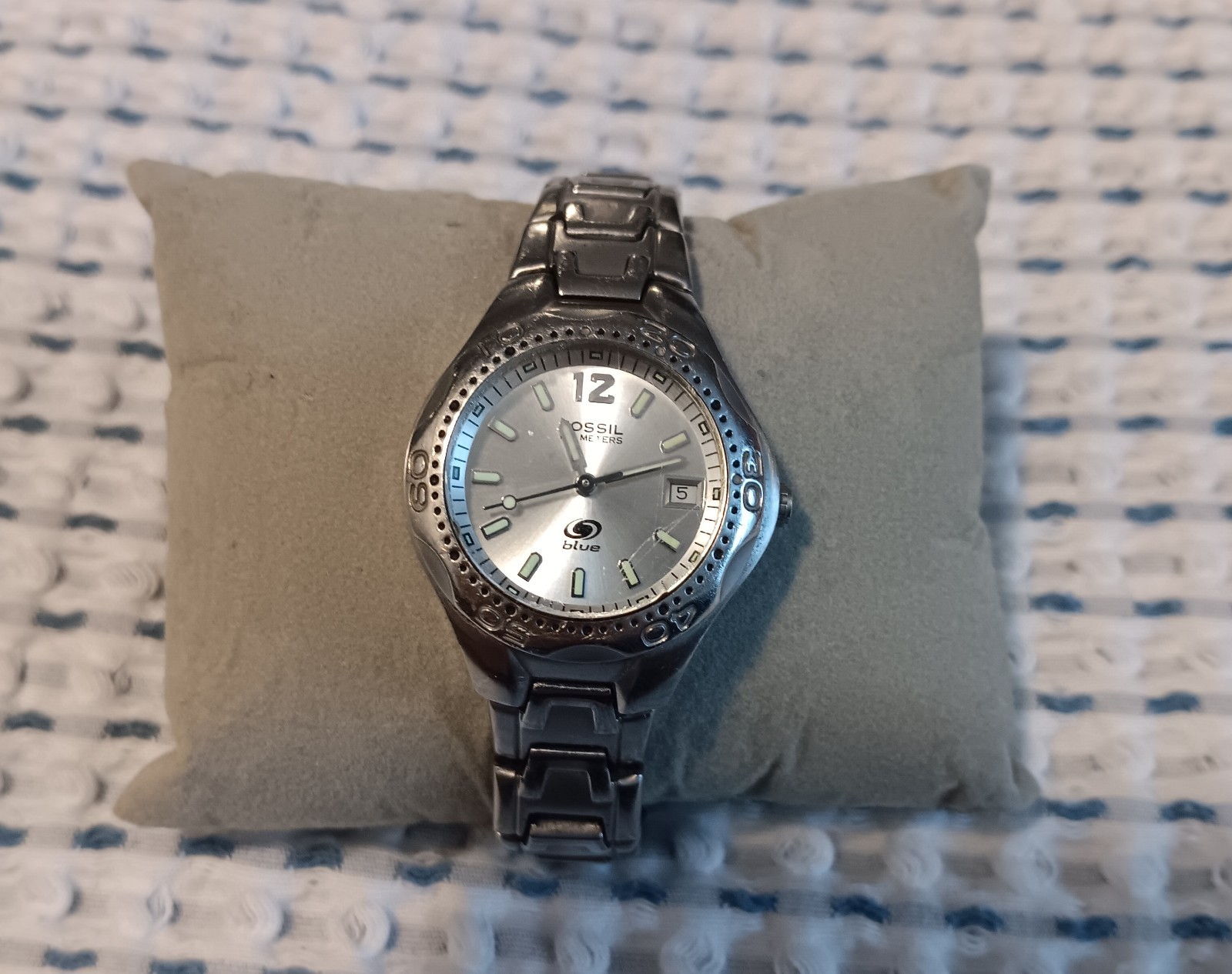 Fossil Women’s Stainless Steel Watch AM3573 ~ Pre-owned, Needs Battery