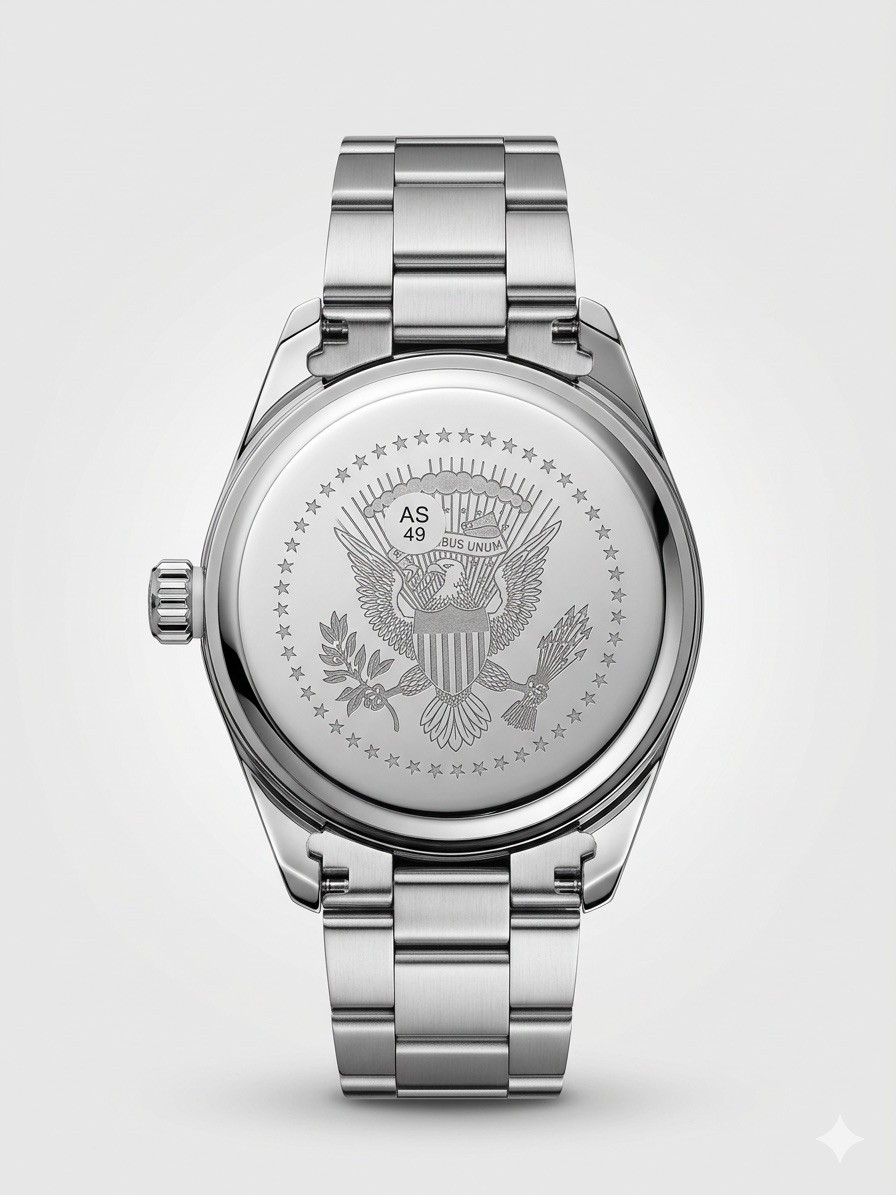 Donald Trump Signature Watch – Black Dial, Two-tone (Gold & Silver), Date Window