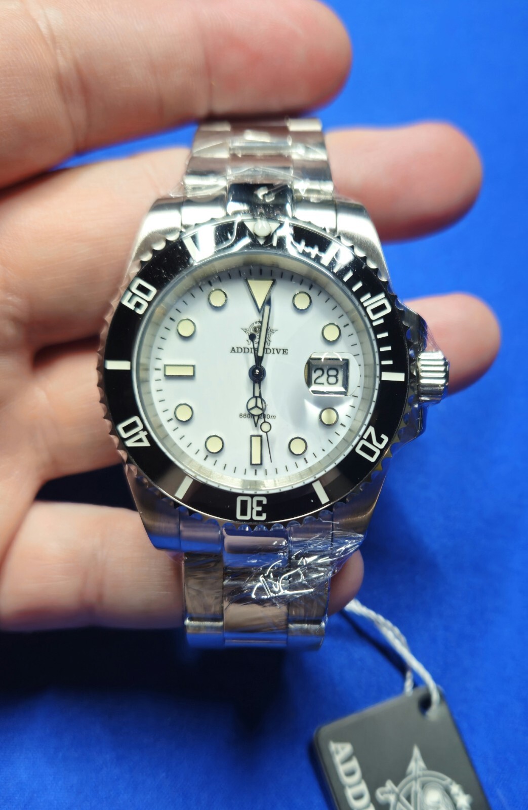 Addiesdive Men’s Quartz Date 41MM Diver Watch Luminous Stainless Steel 200M