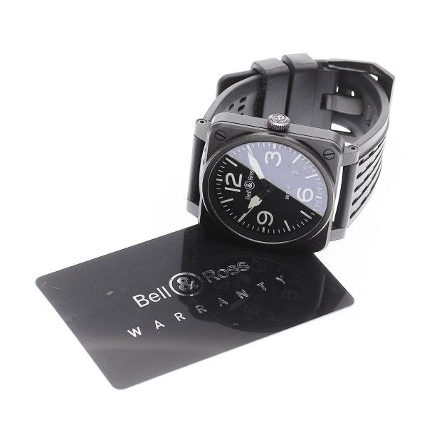 BELL & ROSS AVIATION MILITARY BR03-92-S 42mm SS/Rubber Black #C16806