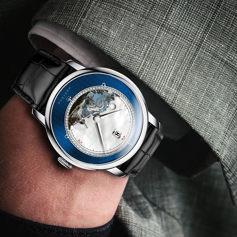 PONIGER Men’s Luxury Watch Automatic Mechanical Watch Waterproof Original Watch
