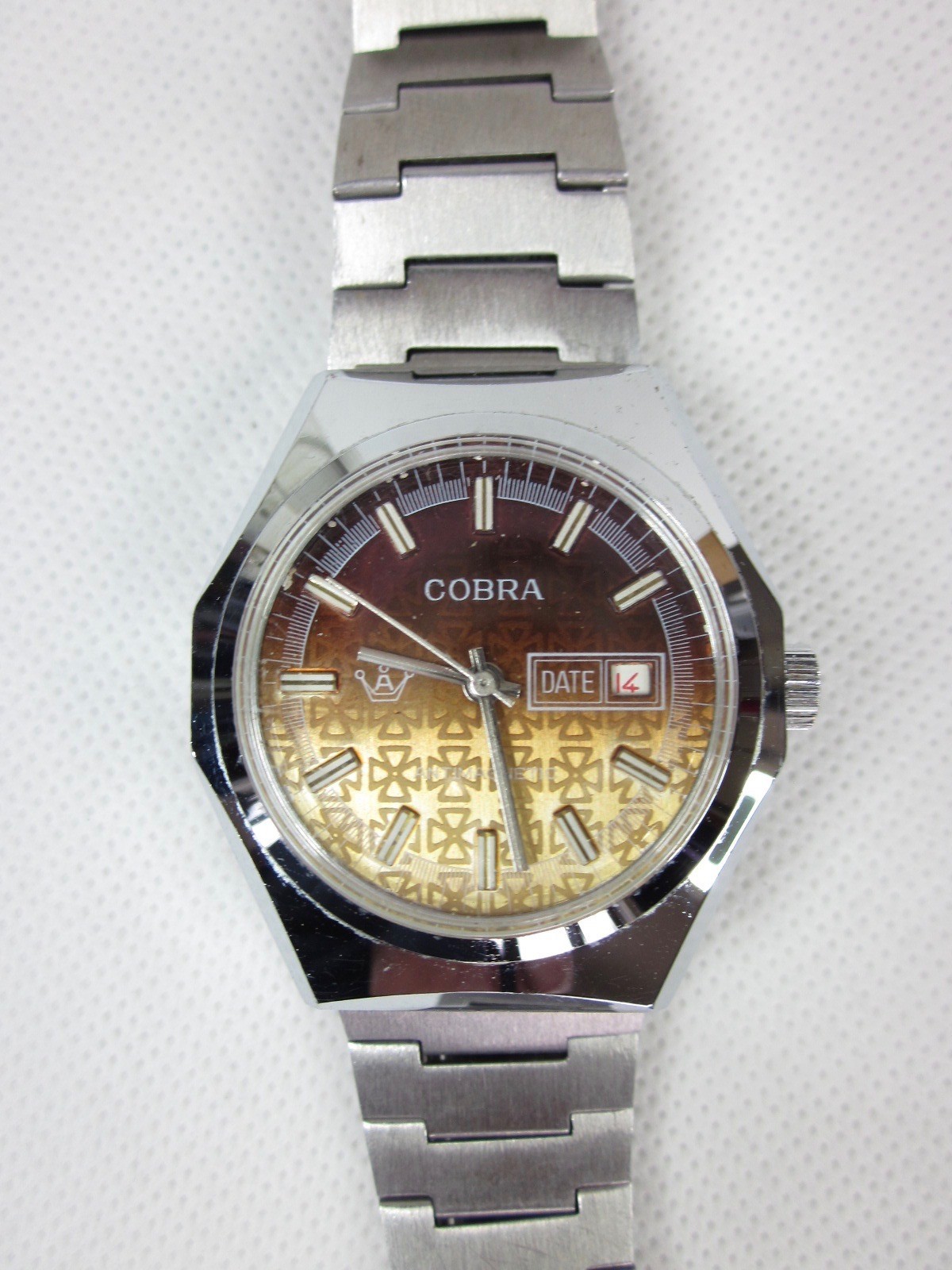 VINTAGE COBRA DATE MECHANICAL MANUAL MENS WRISTWATCH WORKING