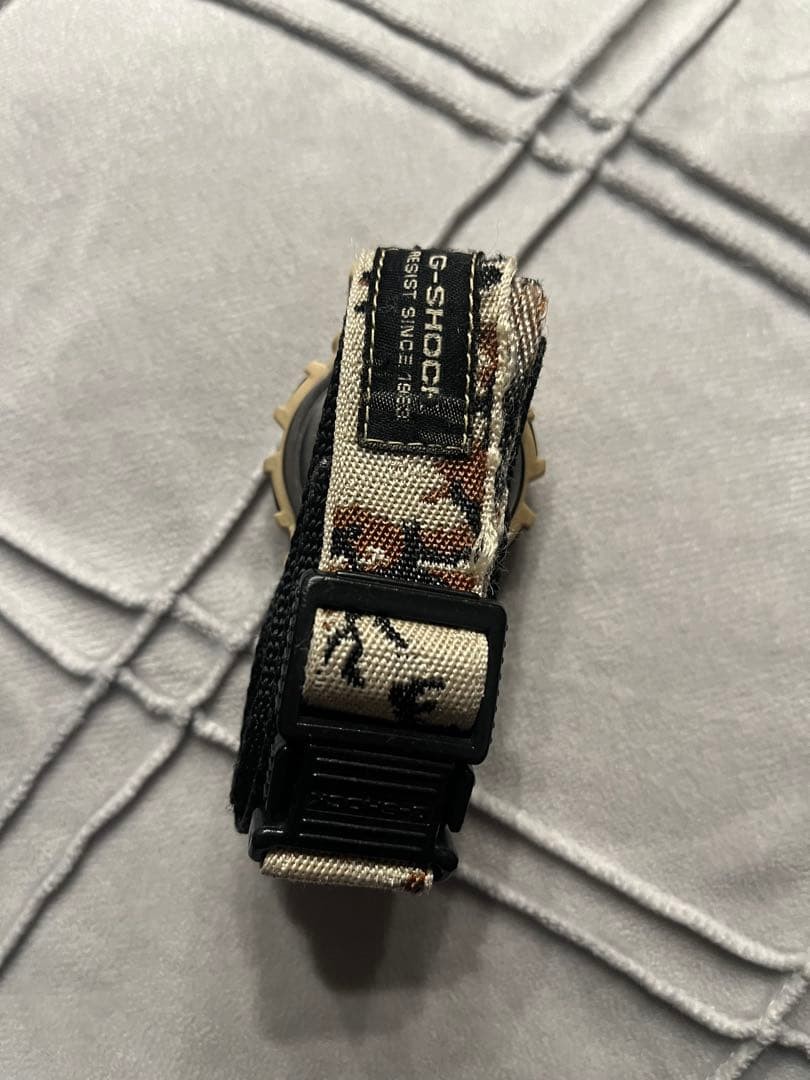 Casio G-Shock G-2300DM Camouflage Digital Watch Beige Nylon Band Used from Japan