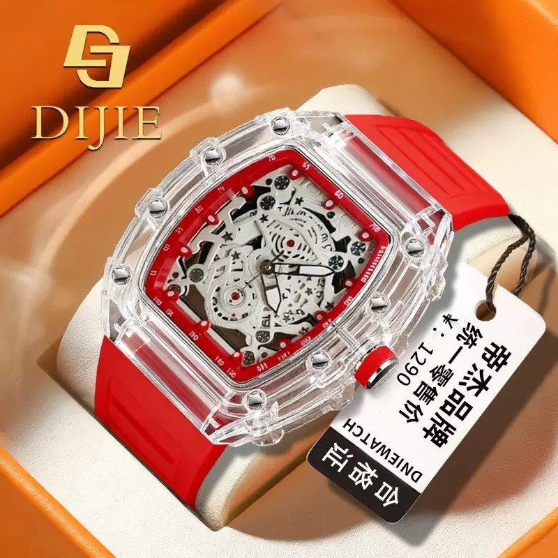 Luxury Transparent Dial Watch – Waterproof, Luminous, Quartz Sport Watch