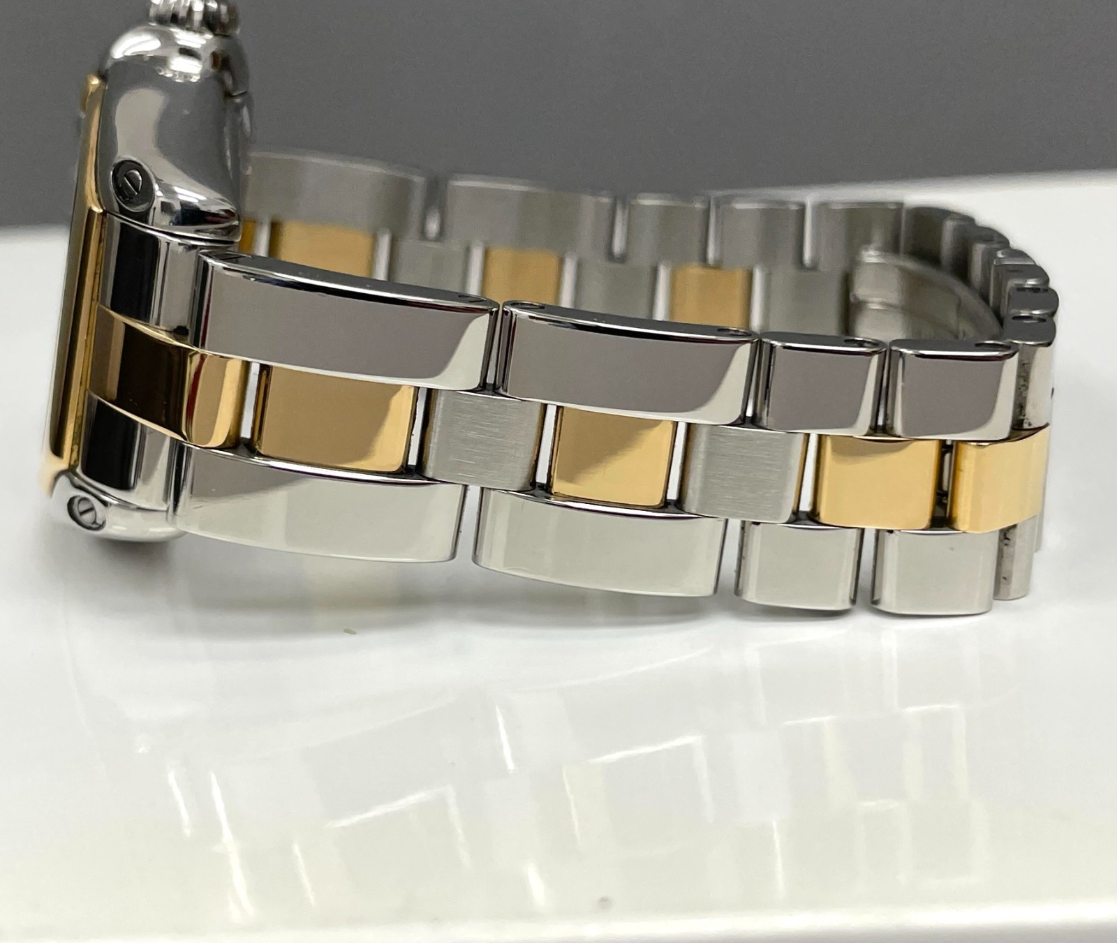 CARTIER ROADSTER W62026Y4 TWO TONE YELLOW GOLD BOX & PAPERS UNDATED 30MM