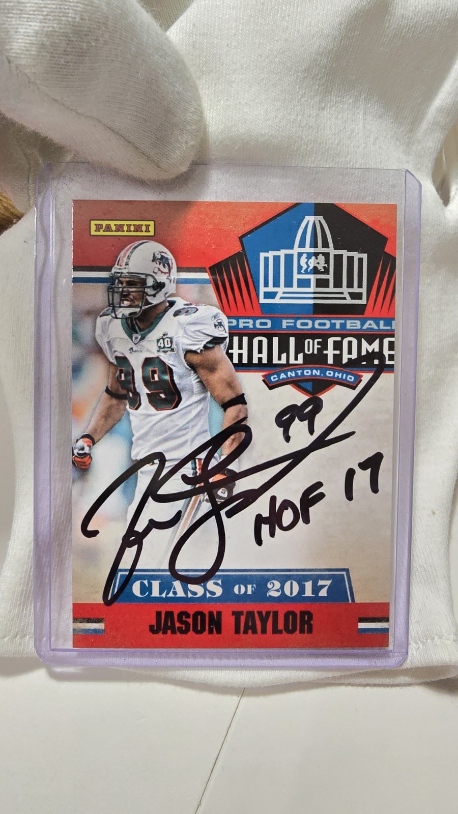 Invicta Jason Taylor CONFIDENTIAL PROTOTYPE(off his arm) And Signed HoF Card