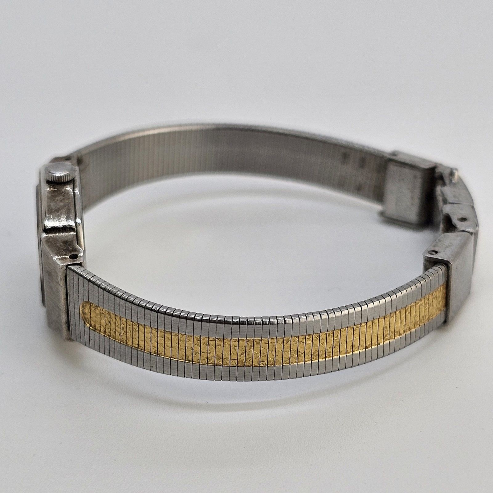 VTG 16MM SEIKO Women’s Watch Gray Dial Two Tone Bracelet 5″ Wrist New Battery