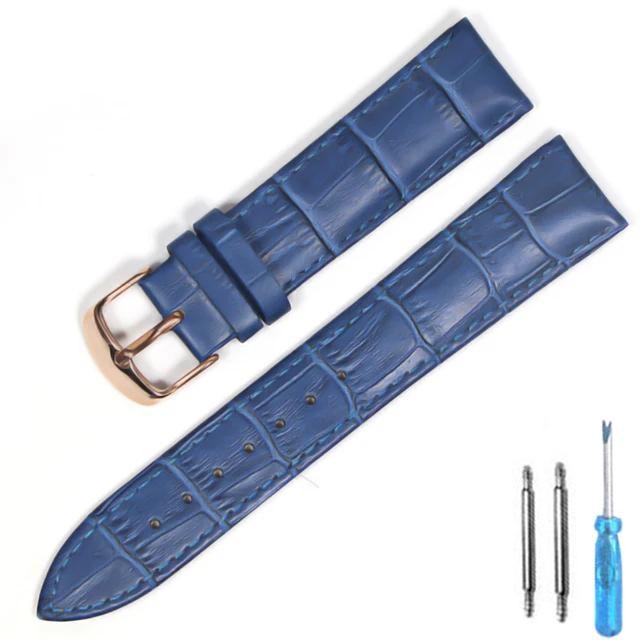12/ 14/ 16/ 18/ 20/ 22/ 24mm Genuine Leather Wristband Watch Strap Band Bracelet