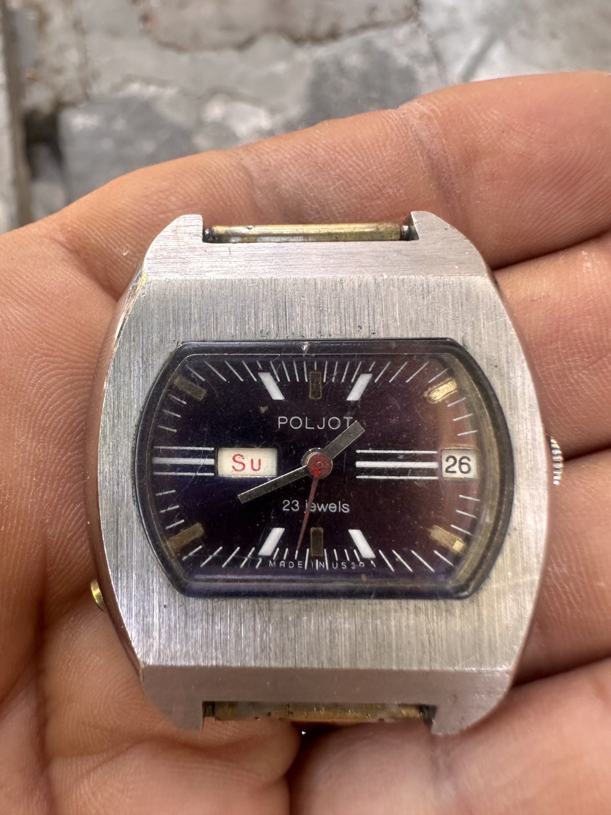 Vintage Unique Poljot (Полёт) 23 Jewels USSR Mechanical Automatic Wristwatch.