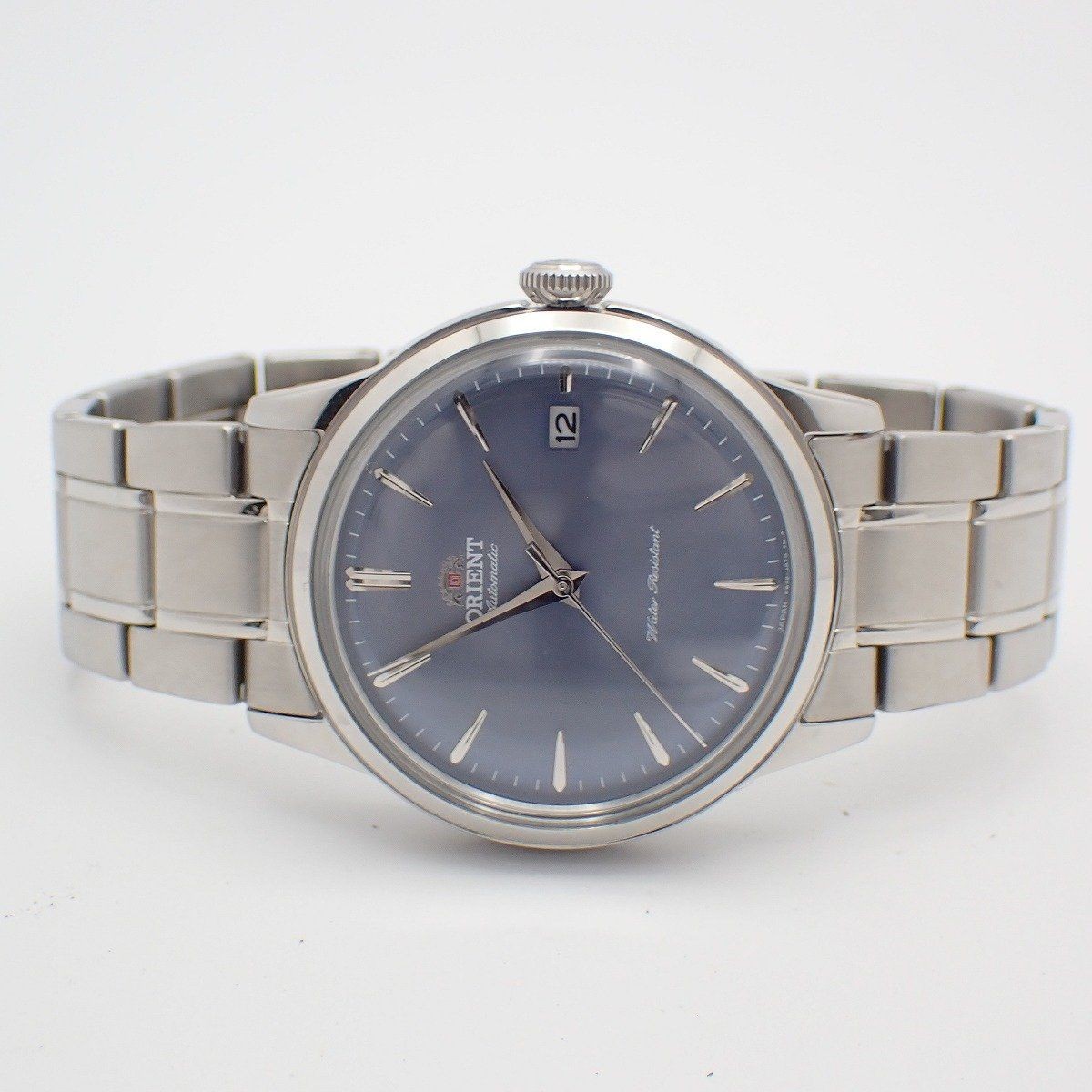 Orient Bambino 38 Automatic Mens Watch Blue Dial SS Band RN-AC0M10L