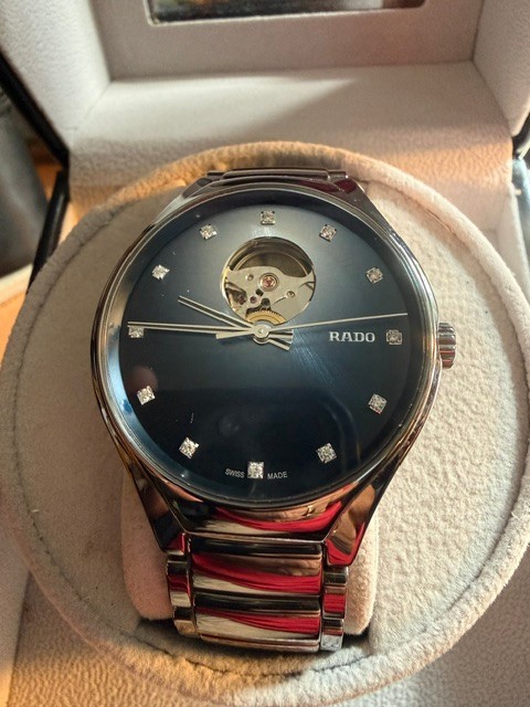 Rado True Automatic 40mm Hi-Tech Ceramic Diamonds Papers and Rewinder