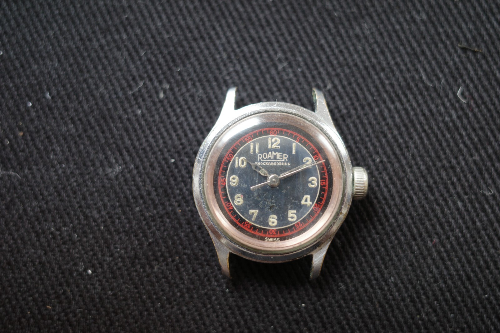 rare roamer shockabsorber swiss mechanical watch 215999 180459 service needed