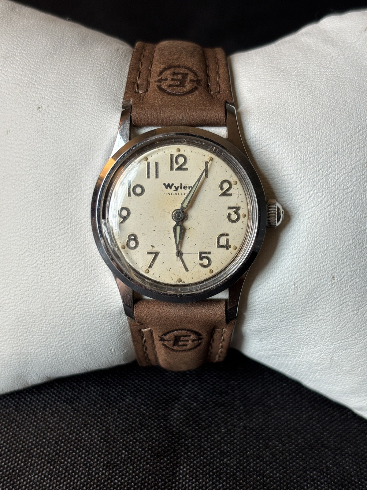 Vintage 1940s Wyler Incaflex Watch Swiss Manual Wind 2603 1023H 29MM Running