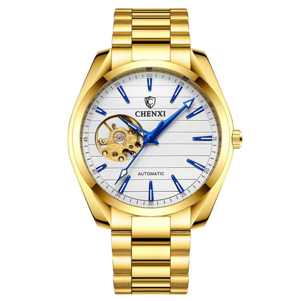 CHENXI Men Mechanical Automatic Stainless Steel Hollow Business Wrist Watches