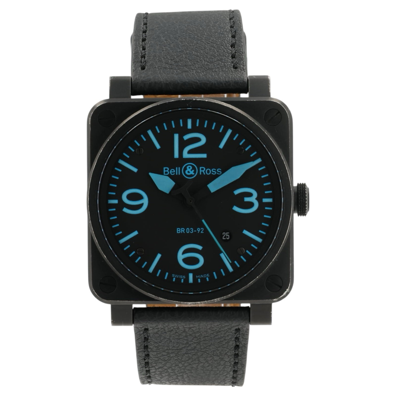 Bell & Ross BR03 Black Dial Stainless Steel 42mm Automatic Mens Watch BR03-92