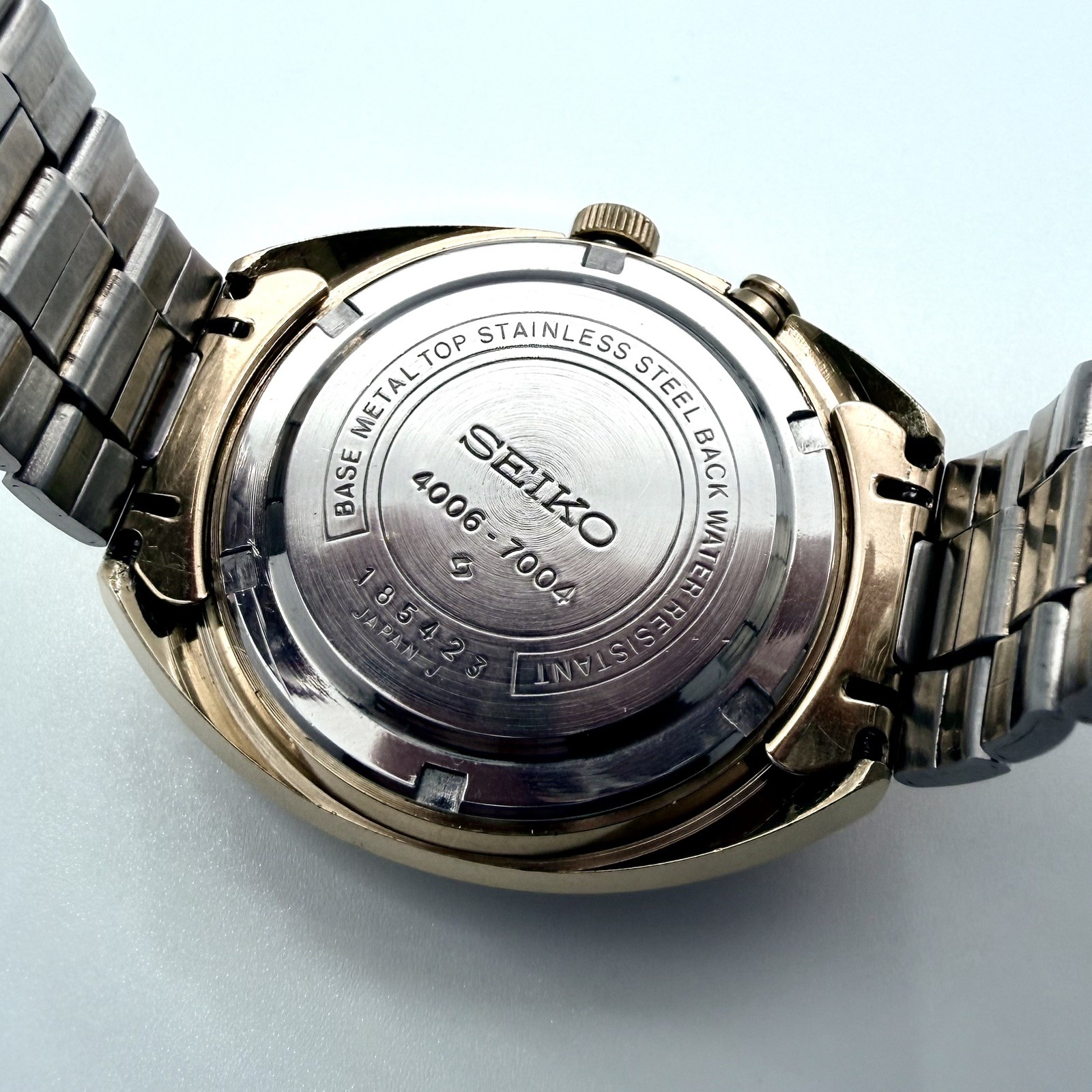 Excellent Seiko Bell-Matic 4006-7004 1970s Vintage Alarm Watch Original Bracelet