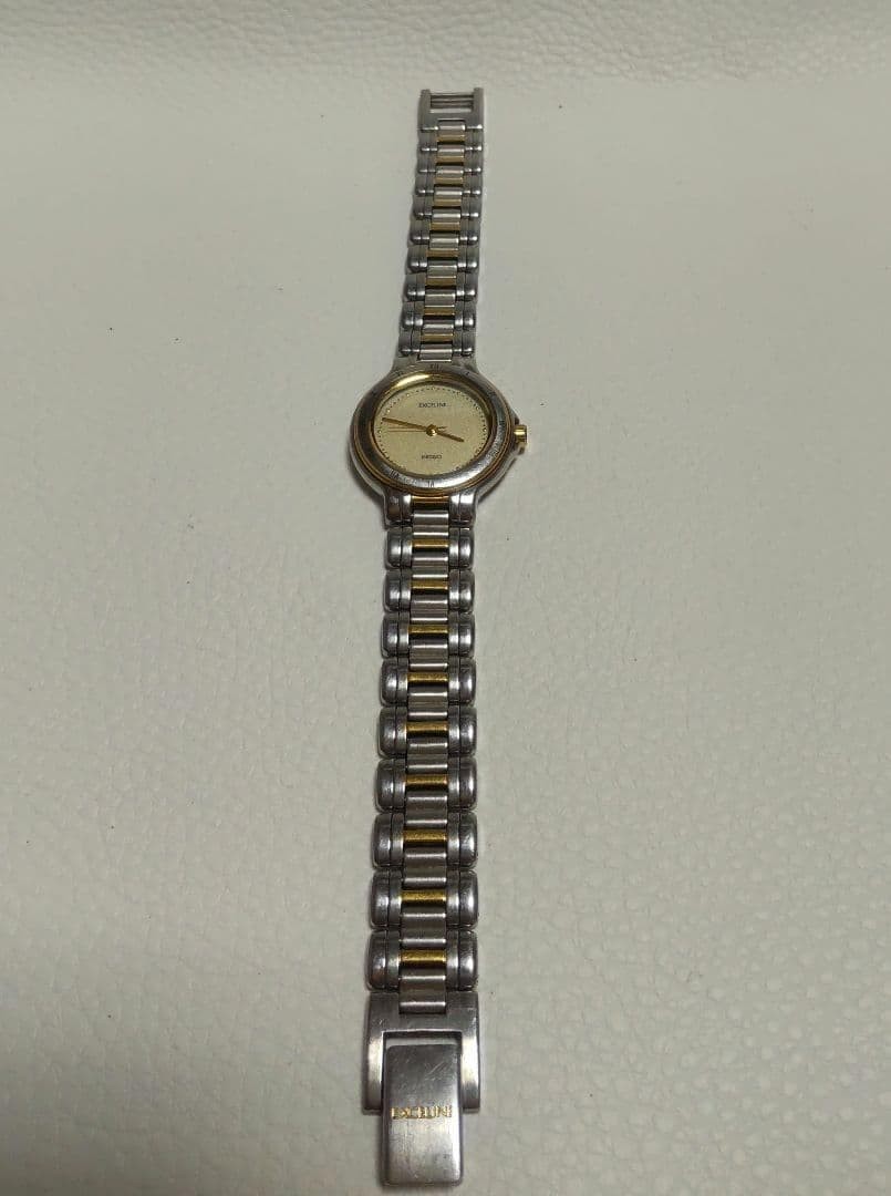 Seiko Exceline Quartz Ladies Watch Two-Tone 24mm wrist 15.0cm/5.9in