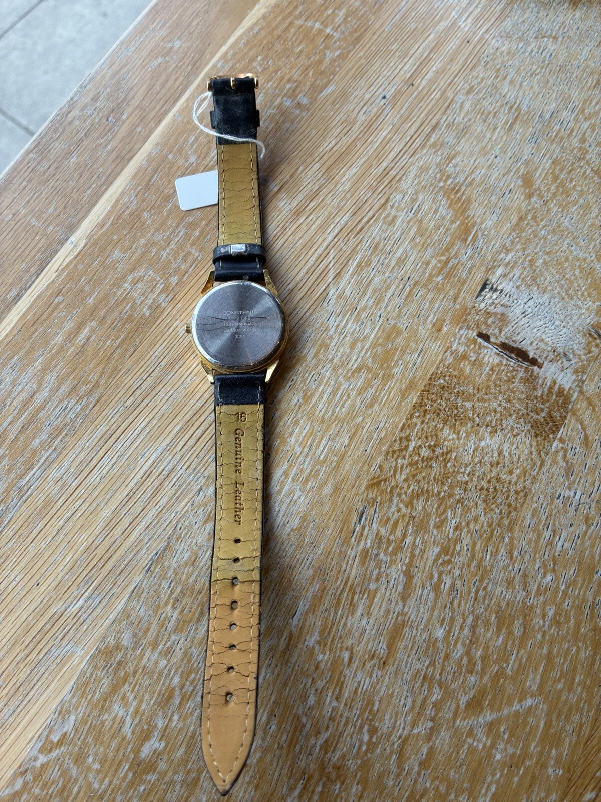 Vintage Constant Sun Moon Phase Quartz Watch Gold Tone Roman Dial Japan Movt 90s
