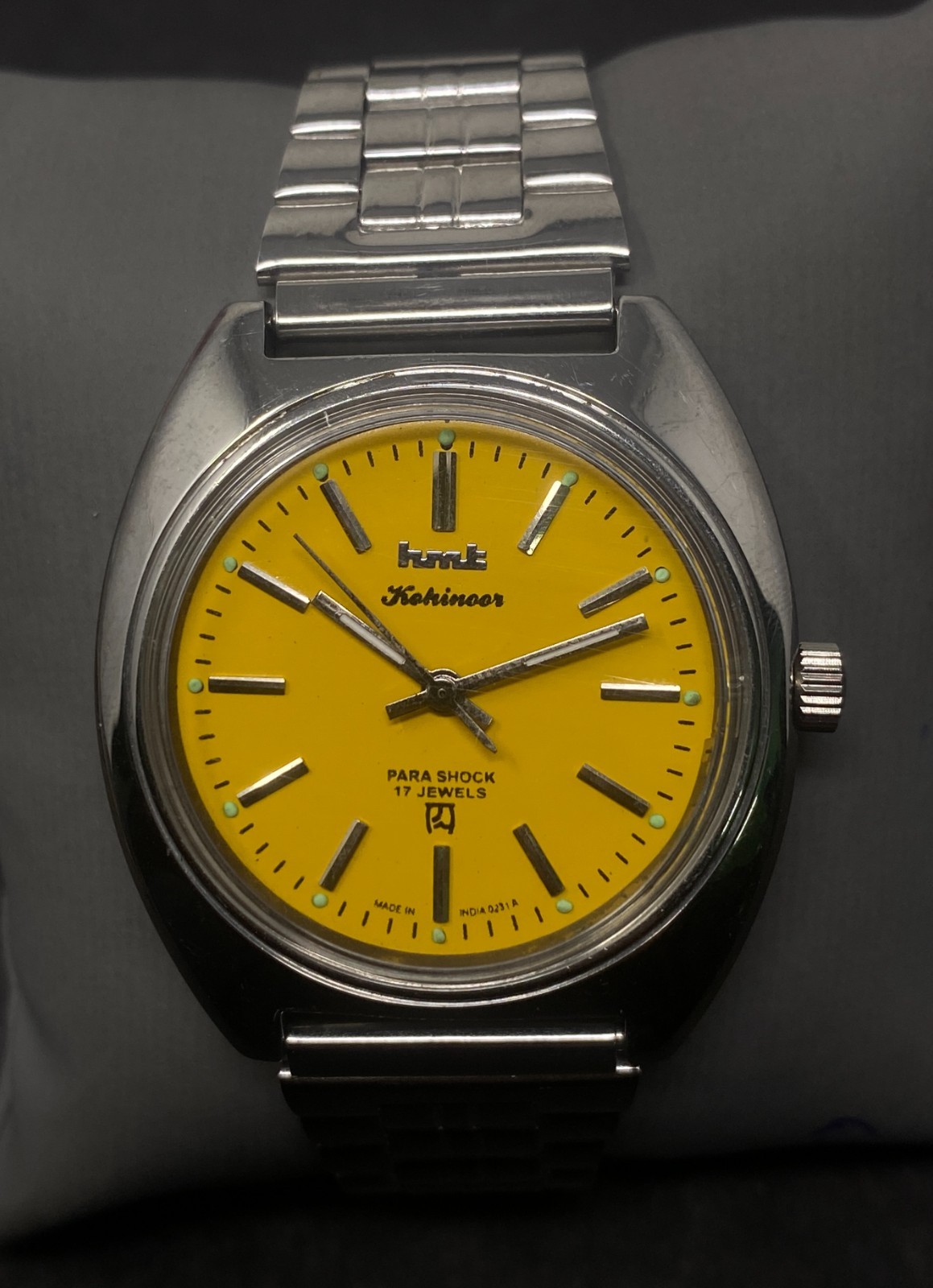 Vintage HMT Kohinoor 17 Jewels Mechanical Hand Winding Men’s Wrist Watch