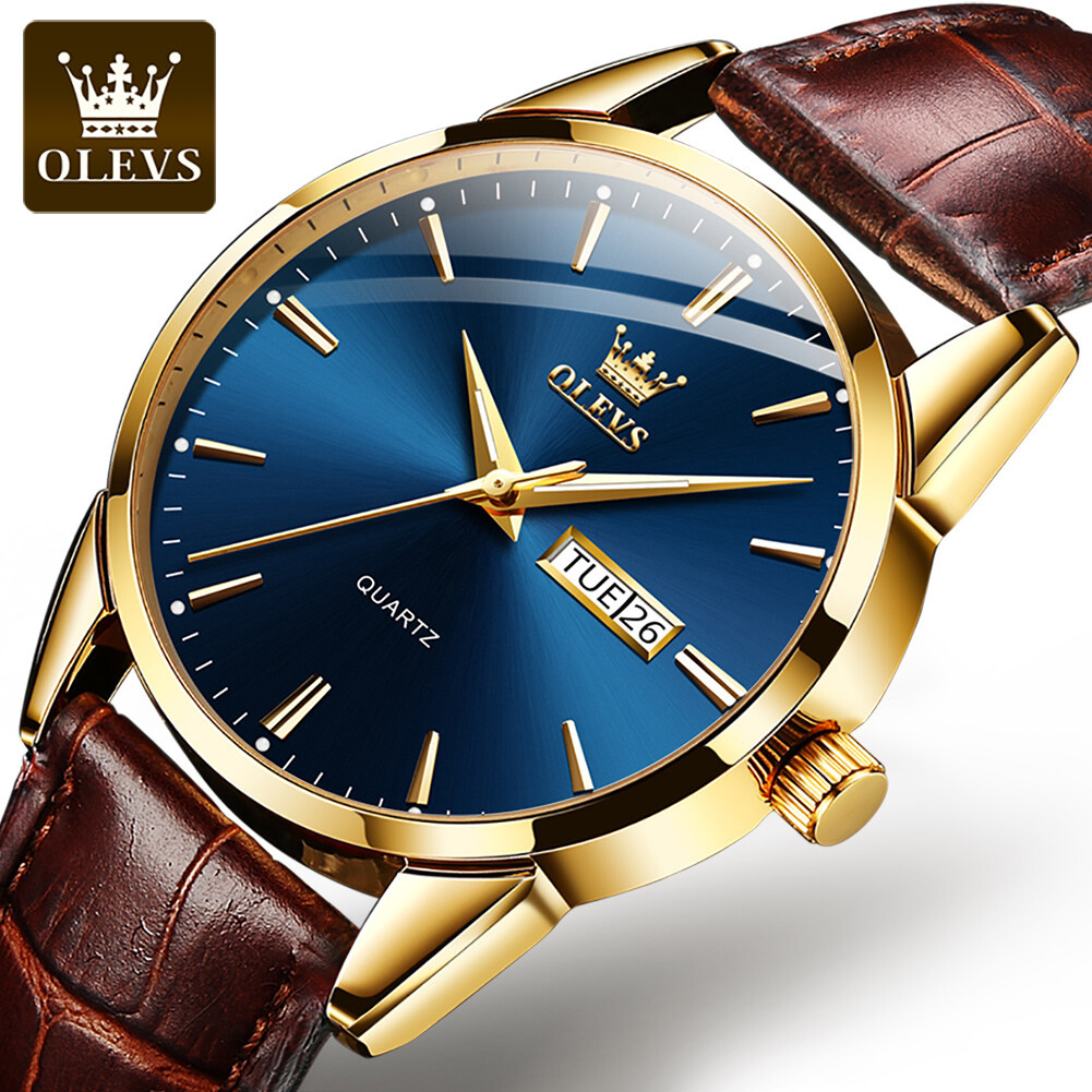 OLEVS New Luxury Men’s Watches Quartz Watch Waterproof Luminous Wristwatches