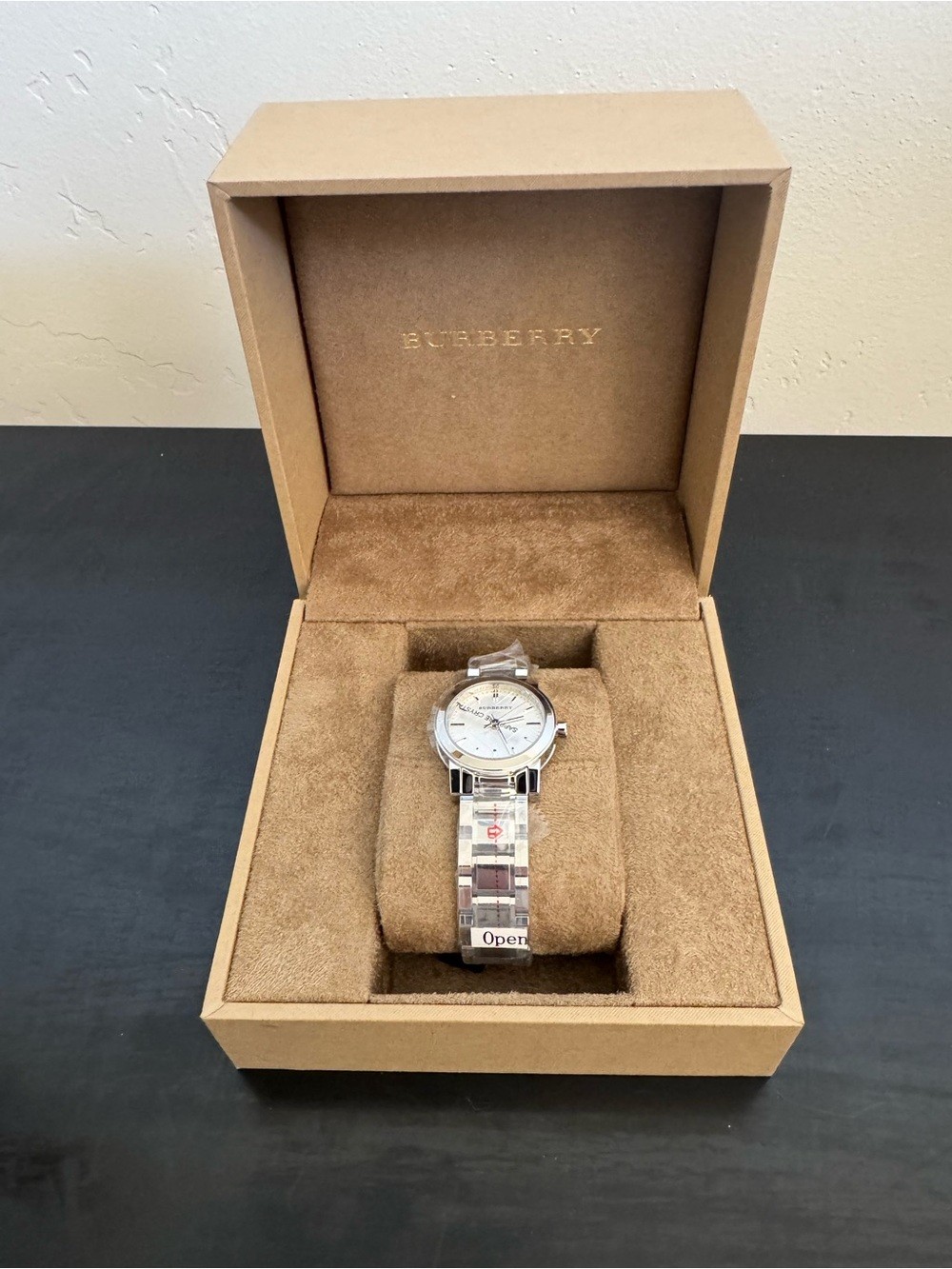NWT Burberry Women’s Silver Dial Stainless Steel Watch BU9200