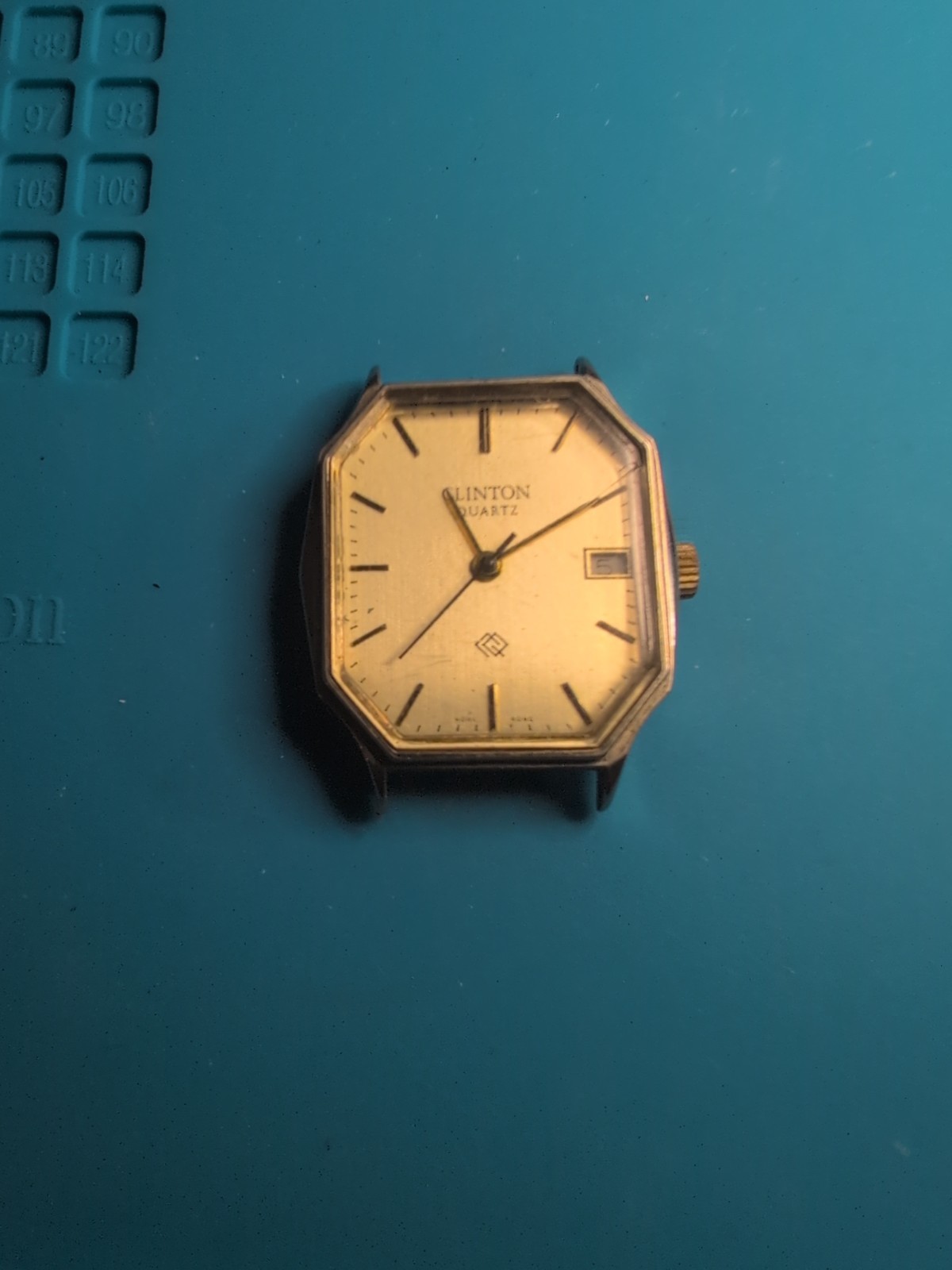 Clinton By Benrus Quartz Tank Style Watch – HEAD ONLY – PROJECT