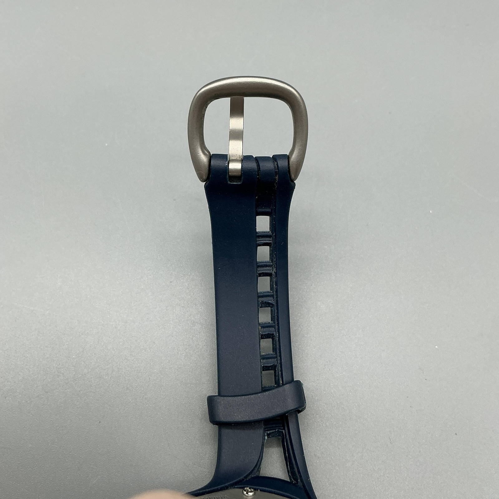 Nike Triax Mens Watch 30mm Silver Tone Blue Dial Sport WK0008 New Battery