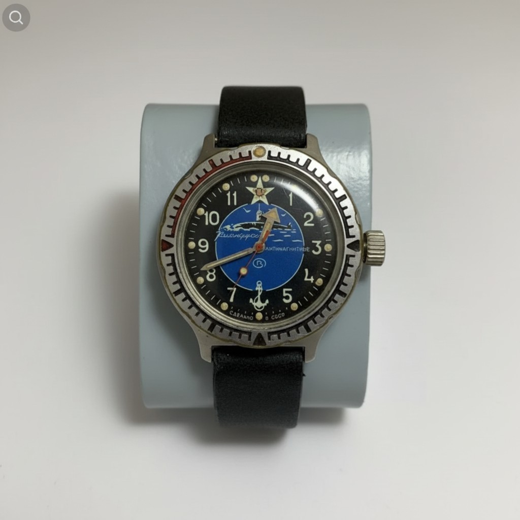 Vintage Mens Watch Vostok Amphibia Komandirskie Submarine Automatic Self-Winding
