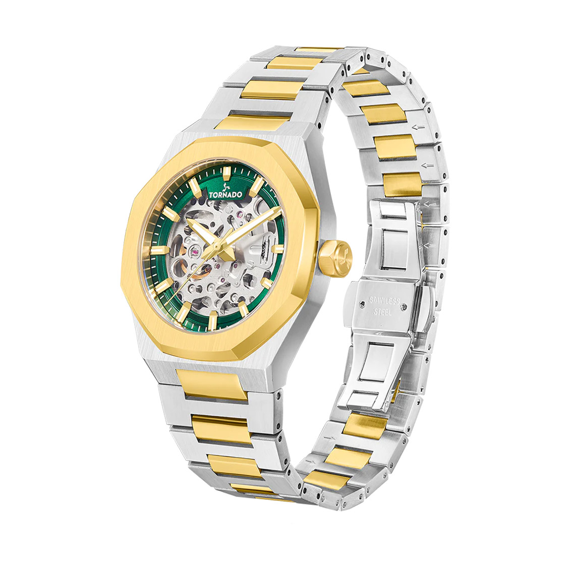 Tornado Autonova Men’s Automatic Watch | Green Dial, 41X51mm, 100 m (10 ATM)