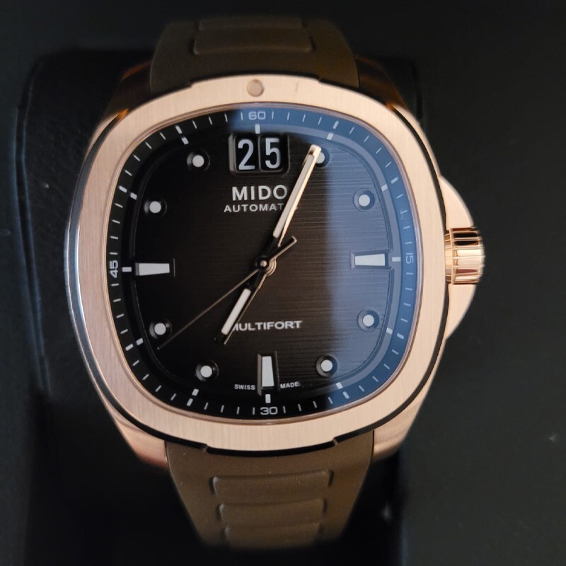 New Mido Multifort Tv Big Date Brown Dial Brown Strap 40mm M049.526.37.291.00