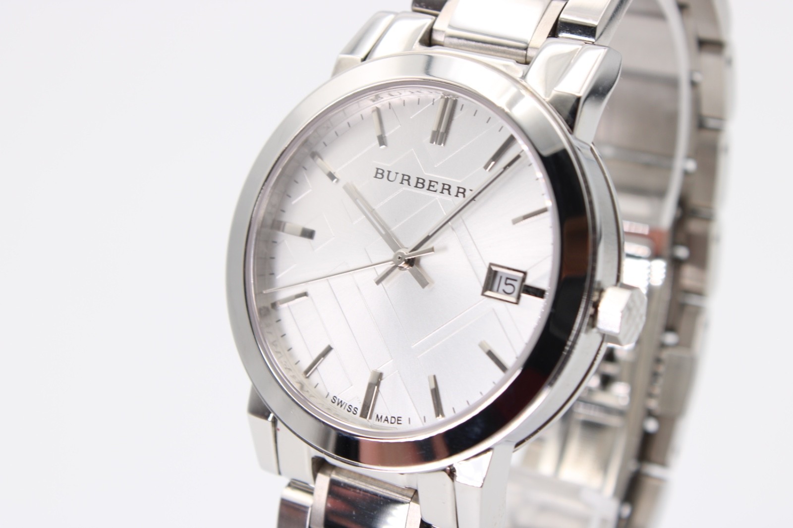 BURBERRY THE CITY Stainless Steel Silver Unisex Watch BU9000