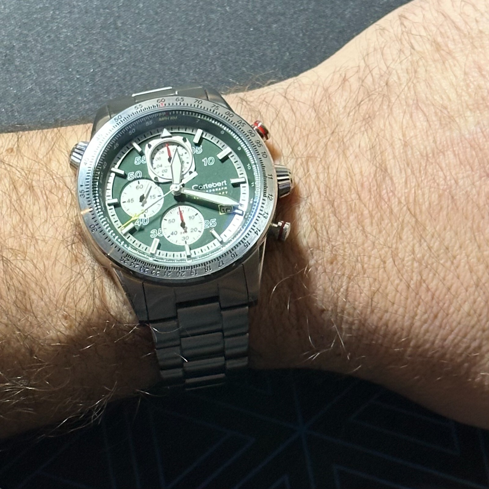 Cortebert Elevation Chronograph automatic 44mm with rotating inner chapter ring