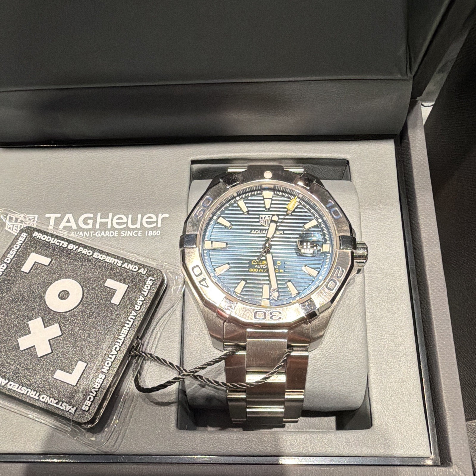 TAG Heuer Aquaracer Automatic Blue Dial 41mm 300m Steel Bracelet Box