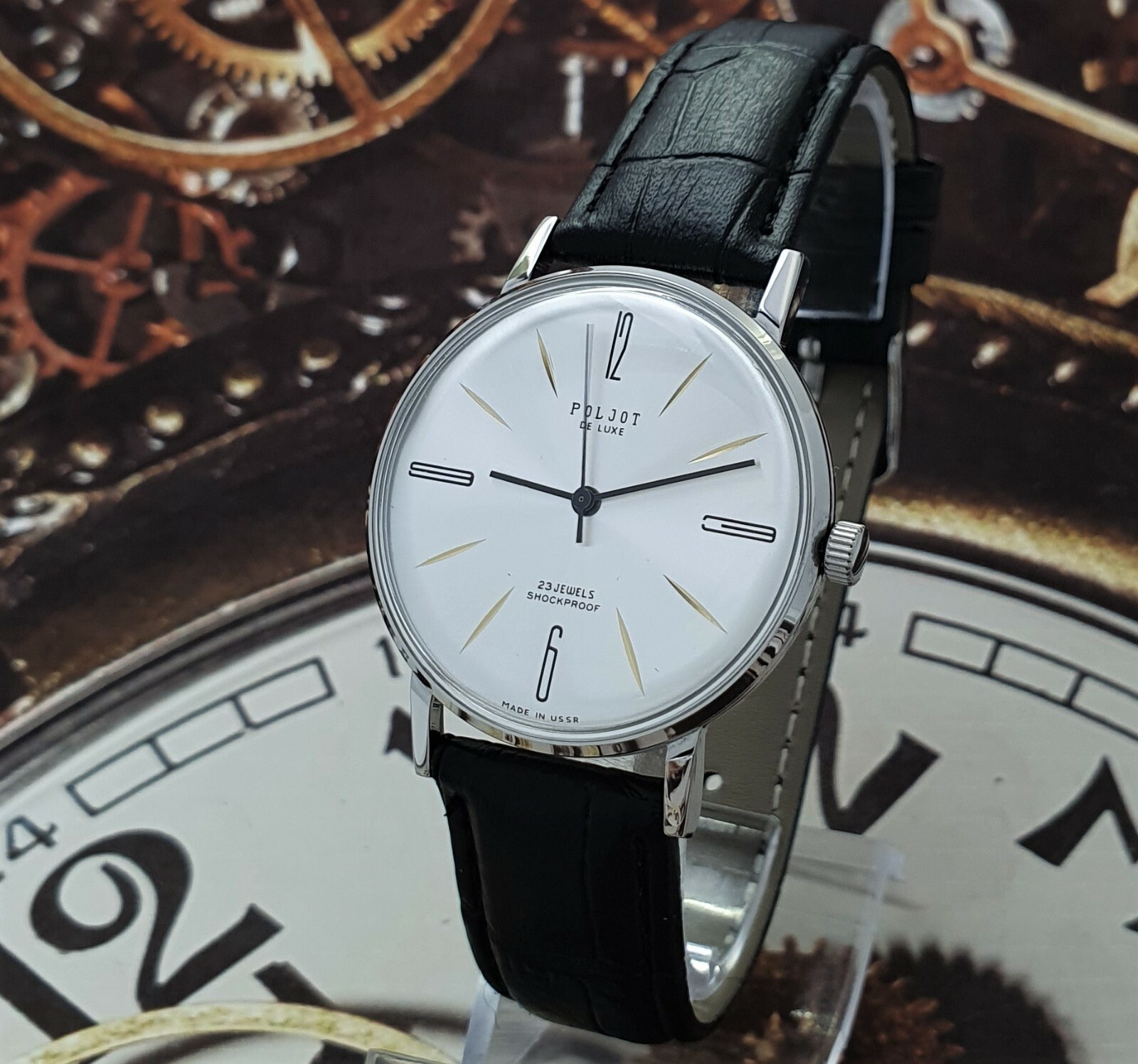 NOS! Poljot De LUXE Ultra SLIM 23 Jewels 2209 Soviet Vintage Men’s Watch USSR