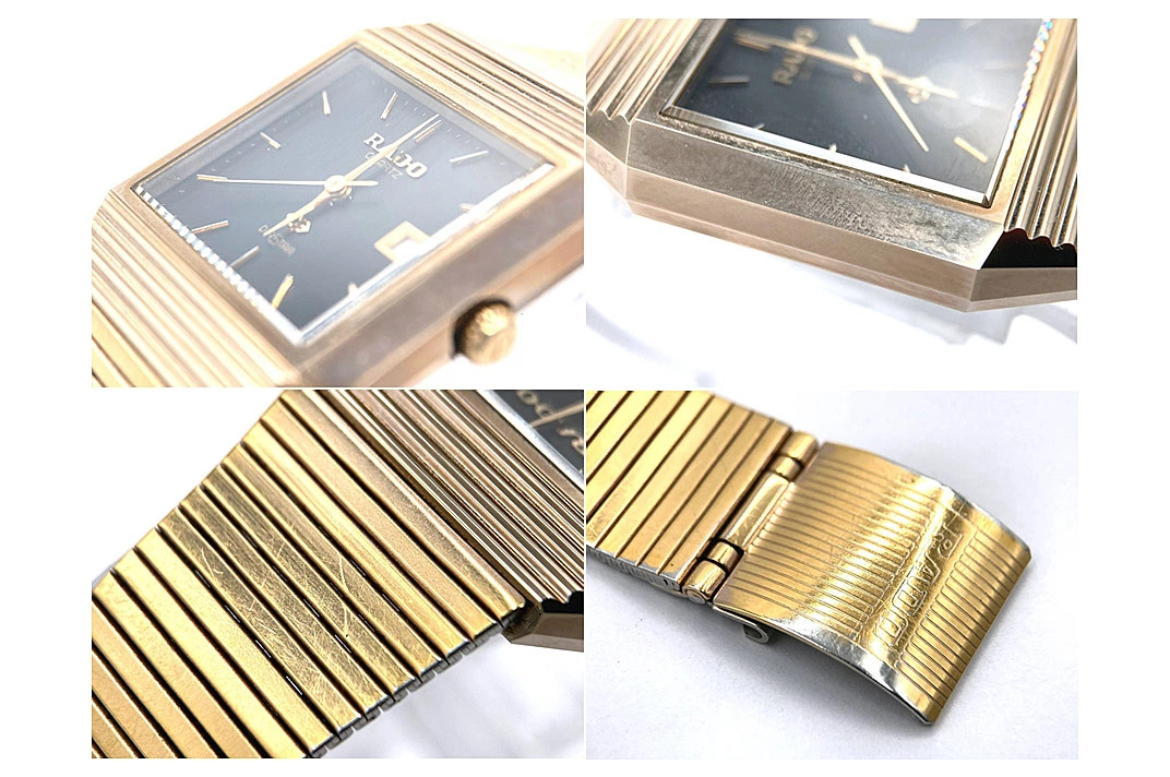 Rado DiaStar 105.9501.3 Quartz Watch GP Gold Tone Japan