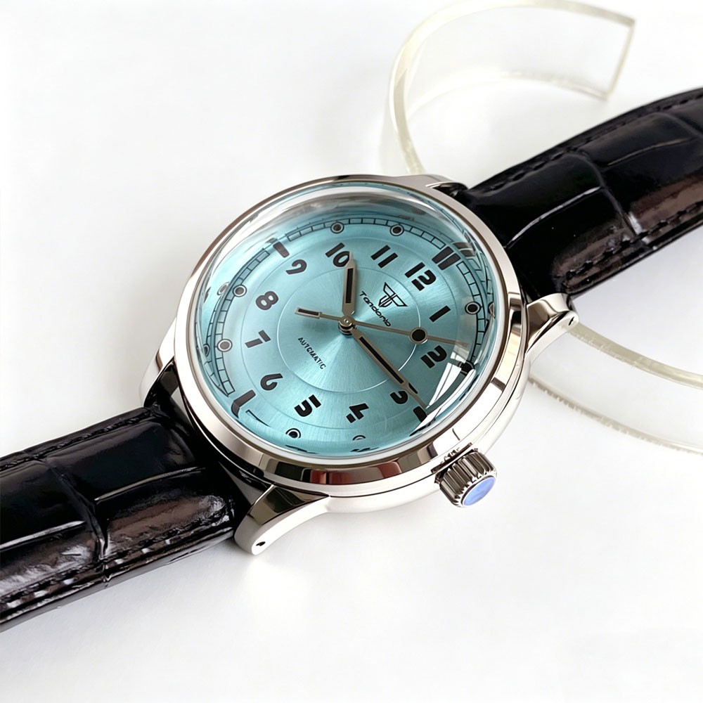 Tandorio 40mm NH35 2824 Automatic 200M Dive Watch Men Sunburst Blue Purple Dial