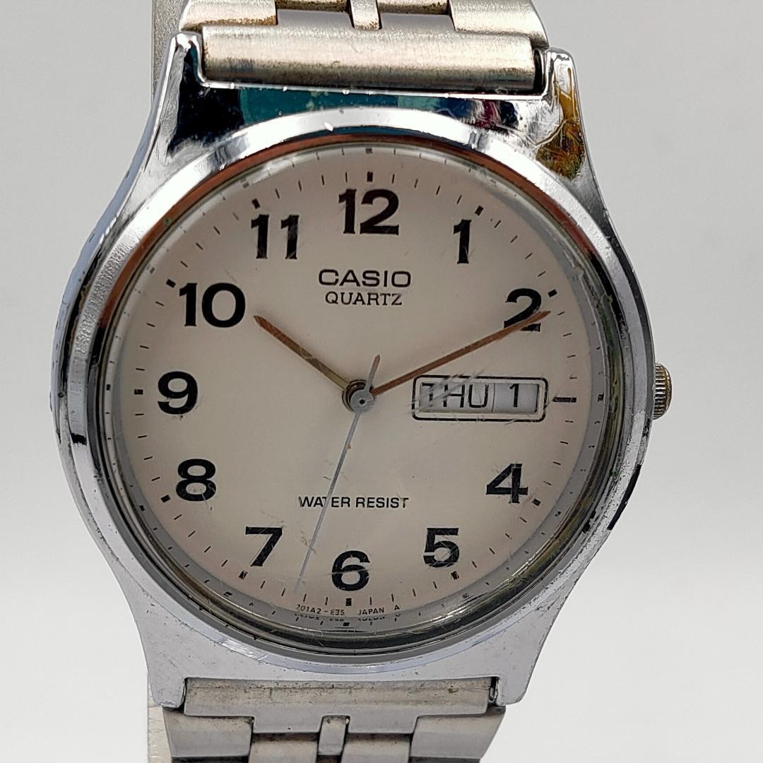 Casio MQ-514 Quartz Day-Date Stainless Steel Watch Dead battery