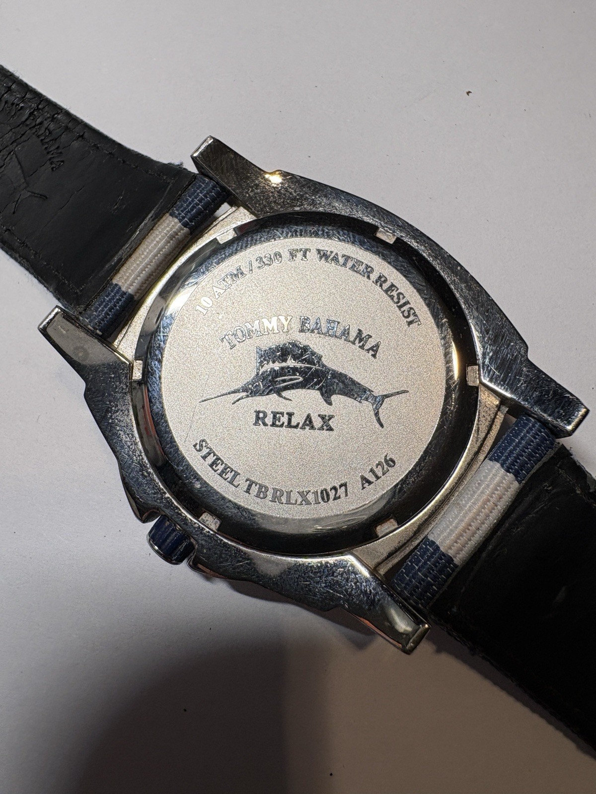 Tommy Bahama RLX1027 RELAX Blue watch – Blue and White band SEE DESCRIPTION