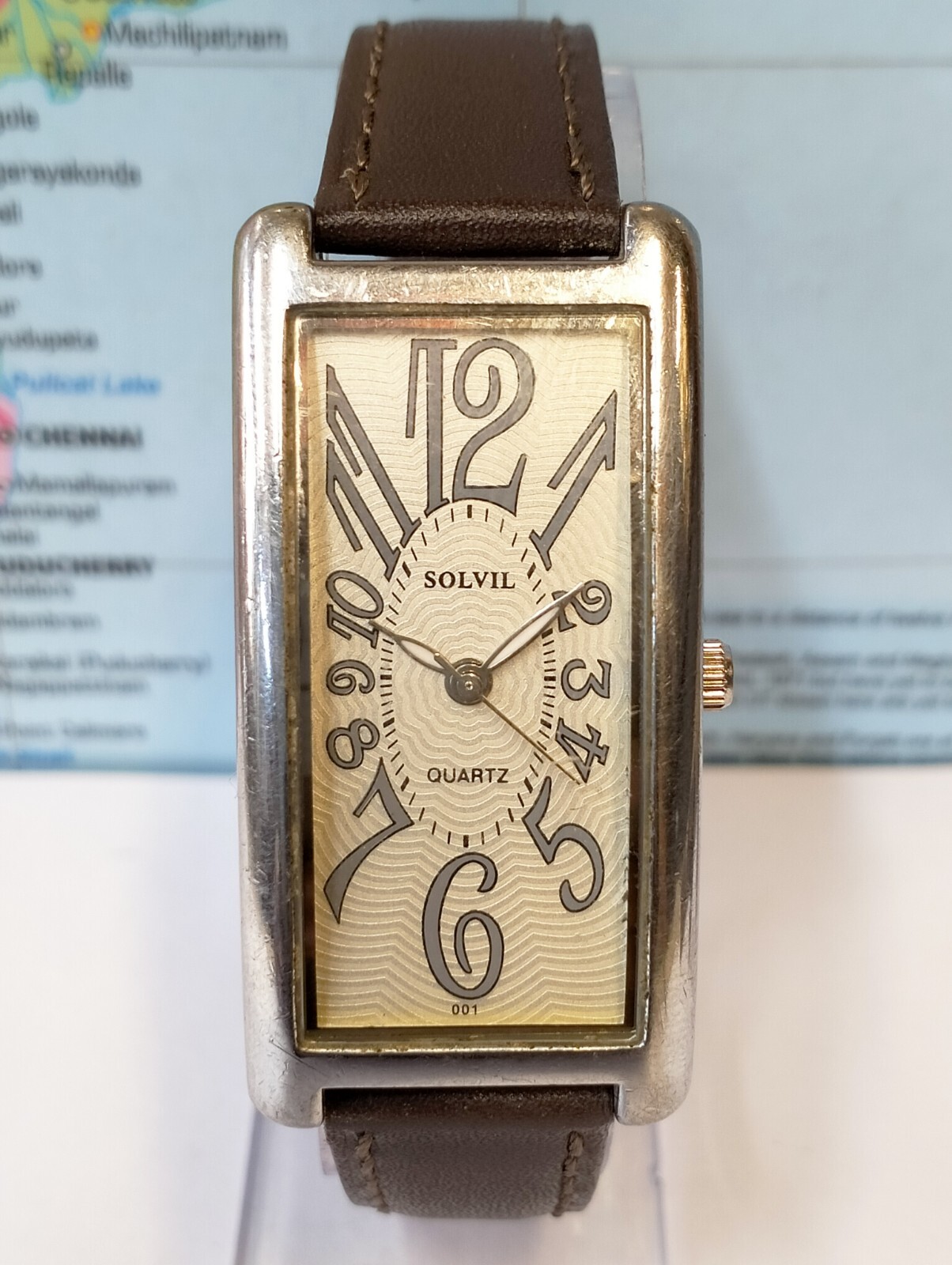 SOLVIL QUARTZ TEXTURED WHT DIAL 48-0022 JAPAN UNISEX ADULTS FULL WORKING VINTAGE