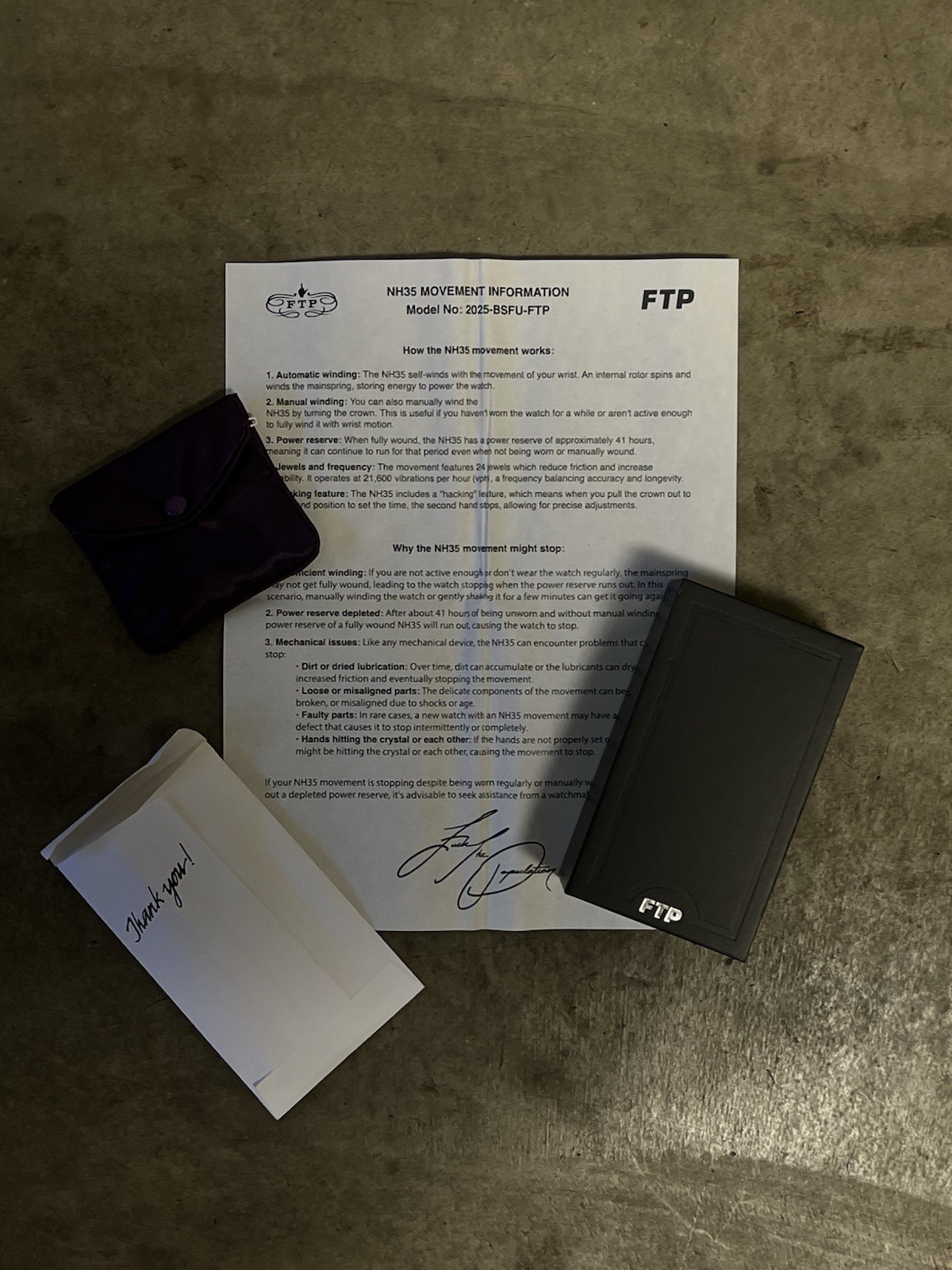 FTP 2025-BSFU-FTP TIMEPIECE