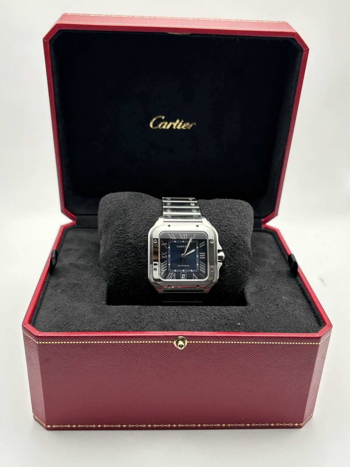 2025 Cartier Santos Blue Dial Large Size WSSA0071 Elegant